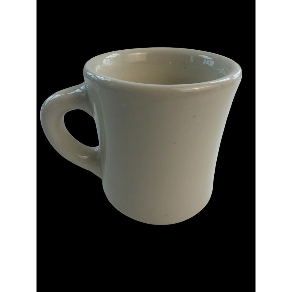 Vintage VICTOR Diner Coffee Mug Cup White Stamped Heavy Duty U.S. Navy Retro